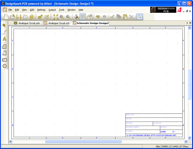 Designspark title block